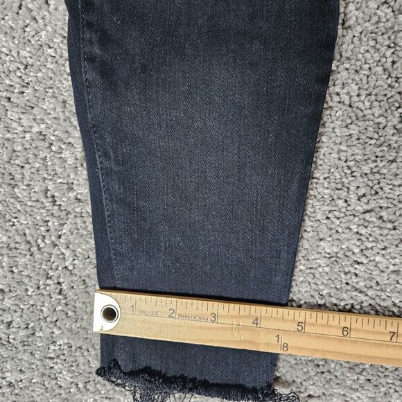 Mother High Waisted Looker Ankle Jeans Women 24x26 Black Bird Wash Super Skinny - Picture 11 of 11